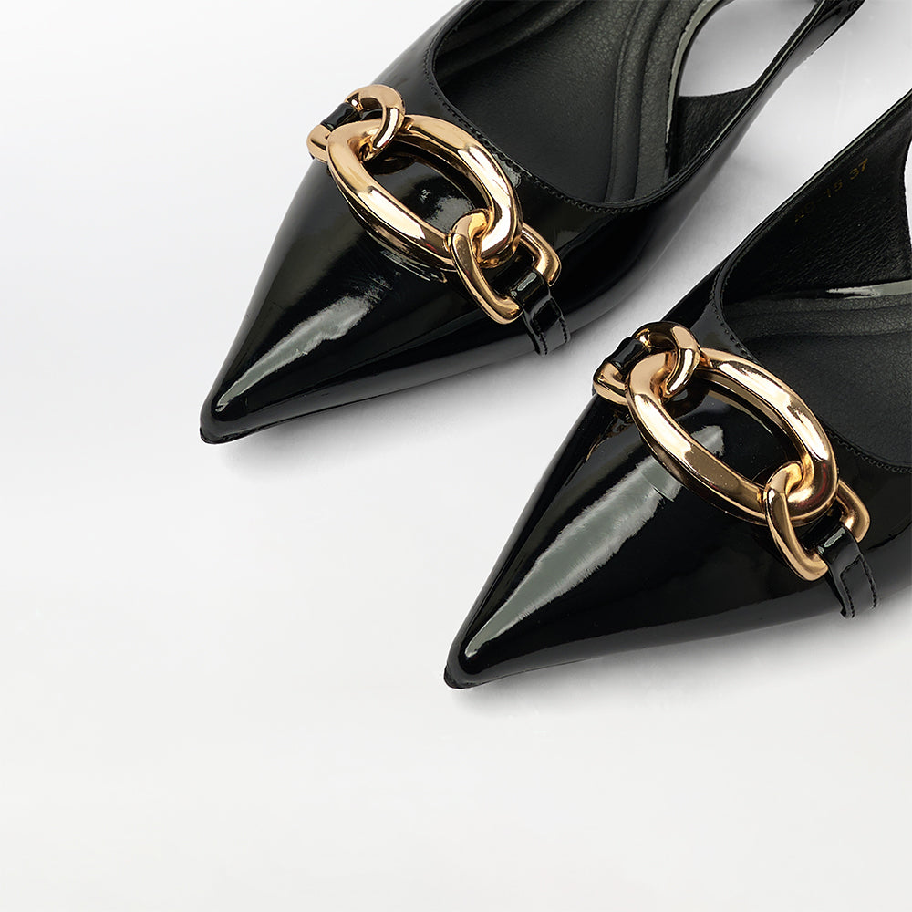 Buckle detail kitten heel(CH105)