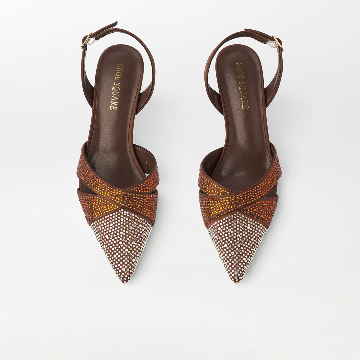 Pointed Toe Kitten Heels Sandals - CH304