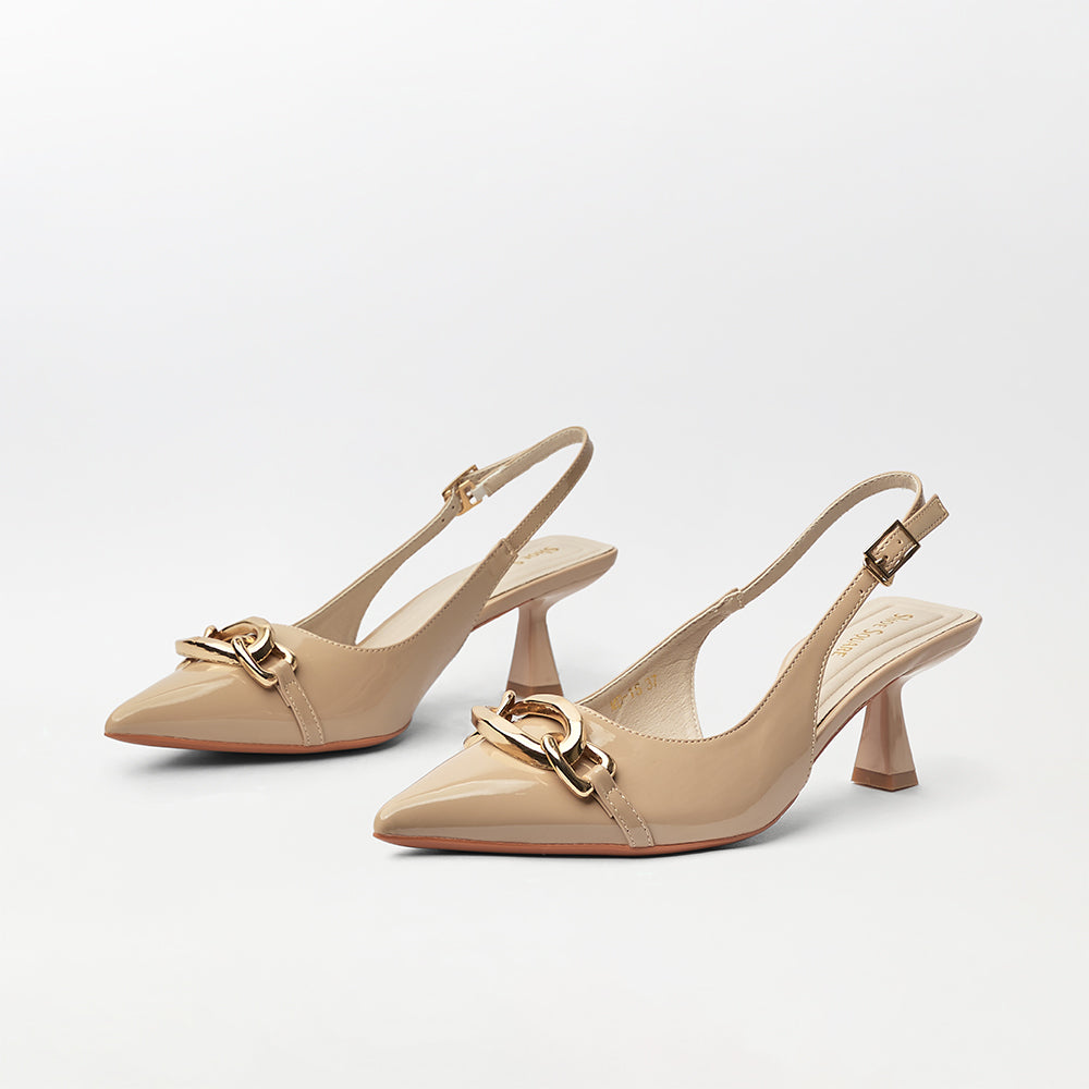 Buckle detail kitten heel (CH108)