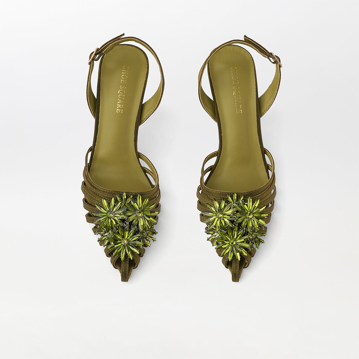 Embellished kitten Heel Sandals - CH310