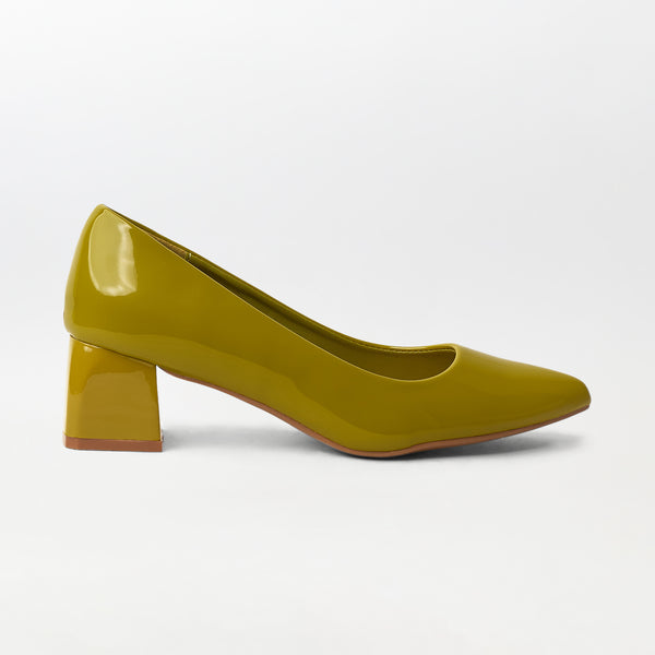 Patent block heel-green (CH147)