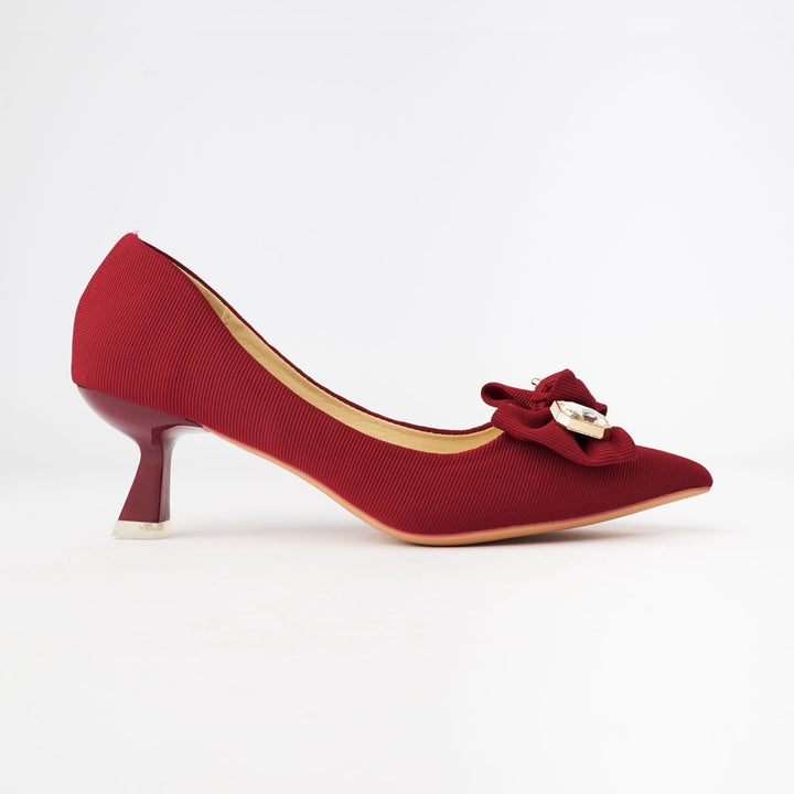 Court Shoes - Kitten Heels - Maroon (CH11)