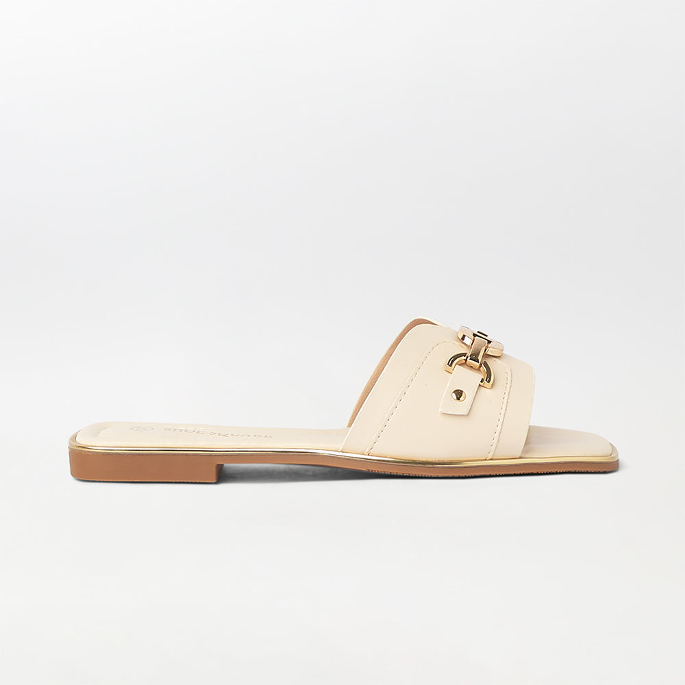 Buckle Embellished Soft Flats / Slippers - (FS68)