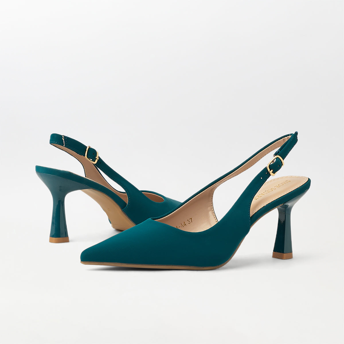 Slingback Kitten Heels Blue - (CH243)