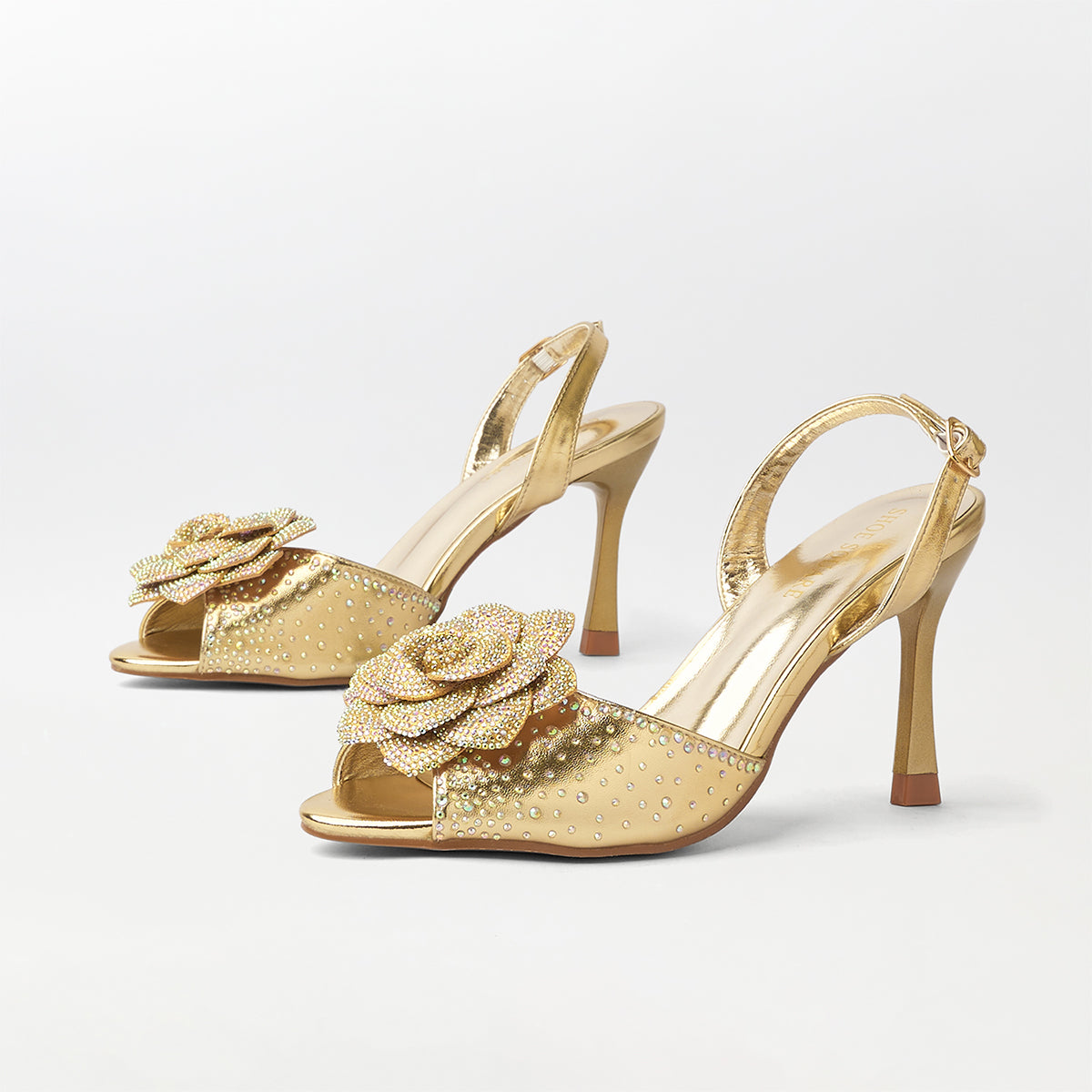 Embellished High Heel Sandals - CH319