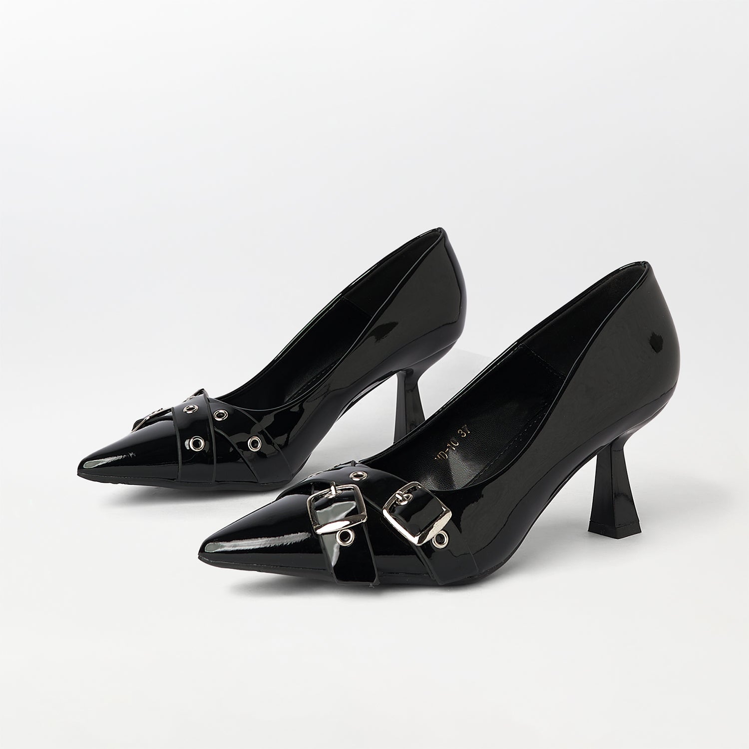 Kitten Heels Buckle Court Shoes (CH203)