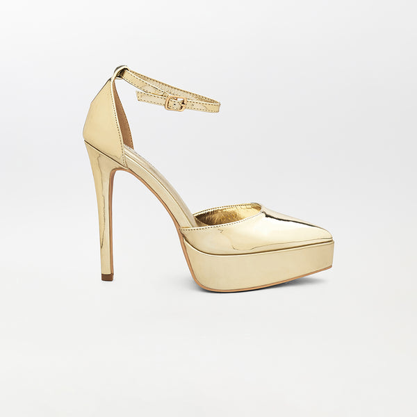 Metallic Ankle strap-Bridal High Heels(CH98)