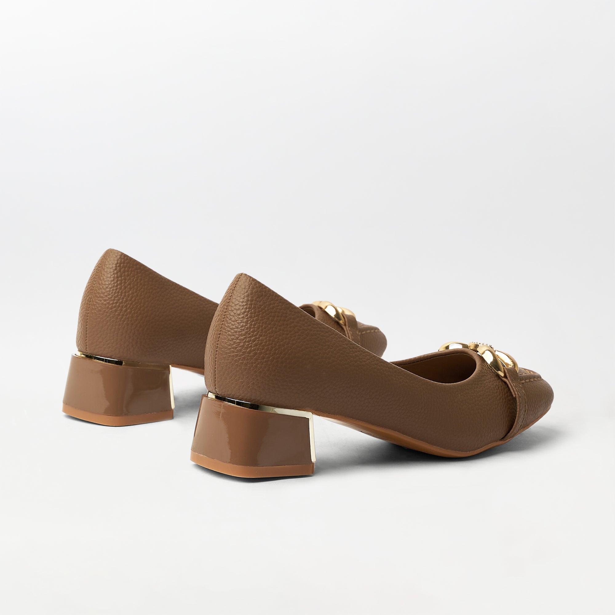 PU Leather Block Heel (CH148)