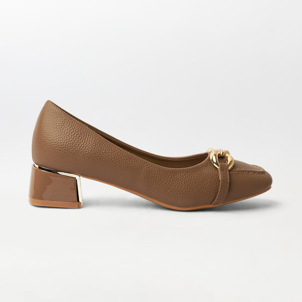 PU leather block heel(CH148)