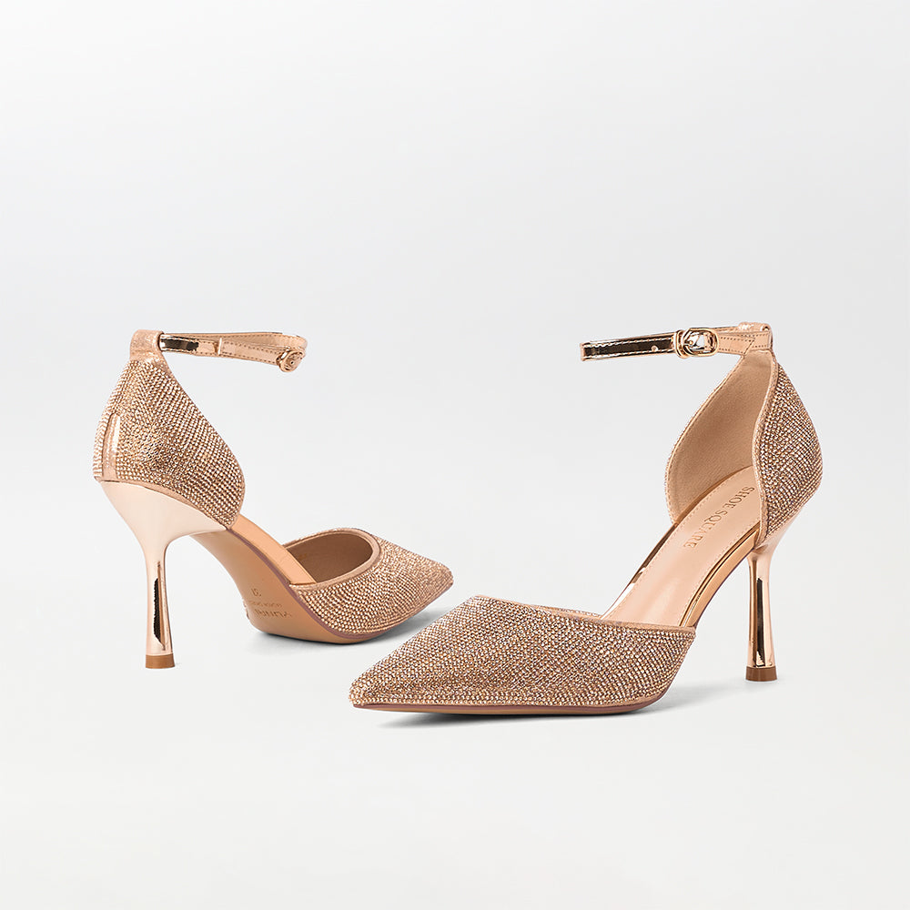 Stones Embellished Bridal Heels - (CH224)