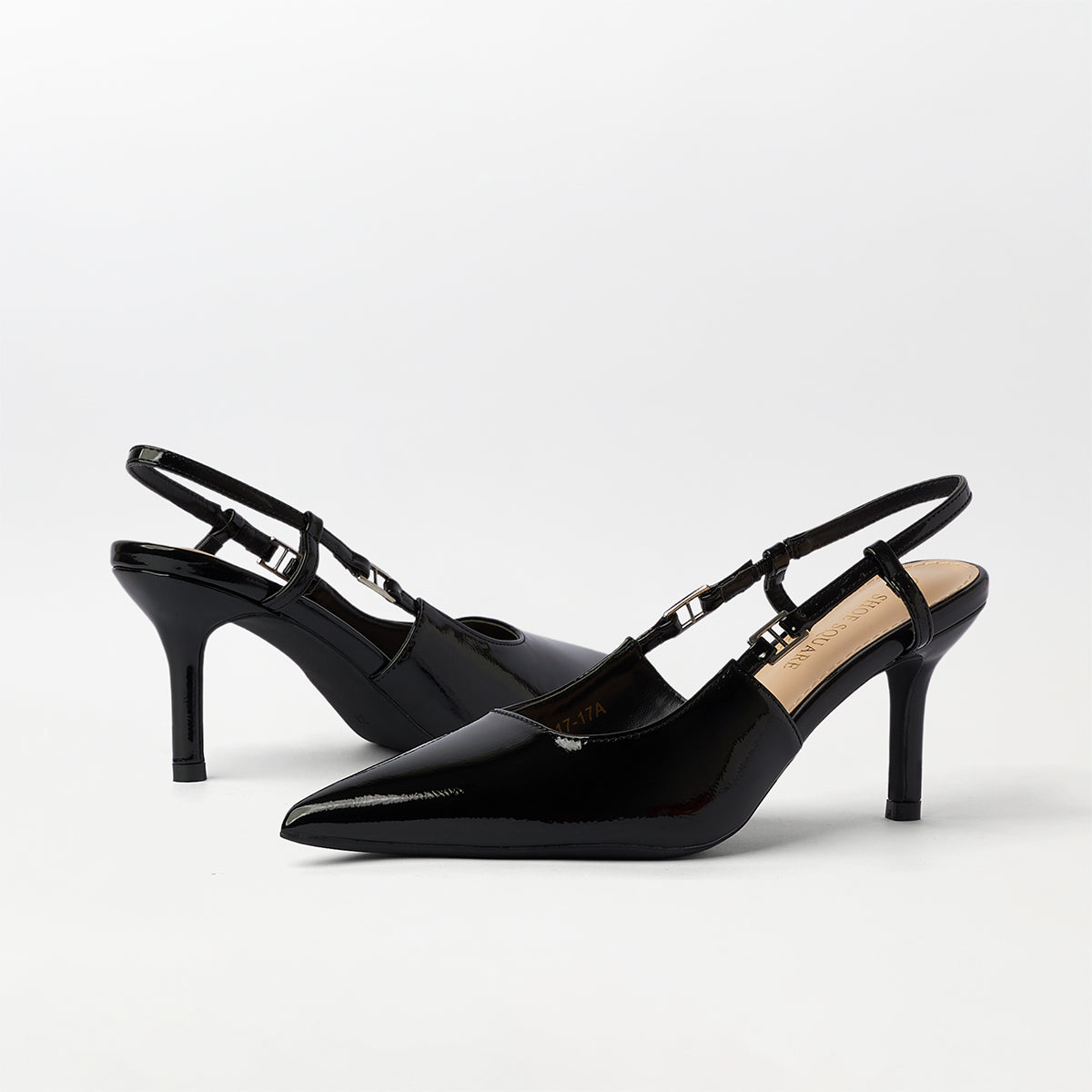 Slingback Kitten Heels Black - (CH271)
