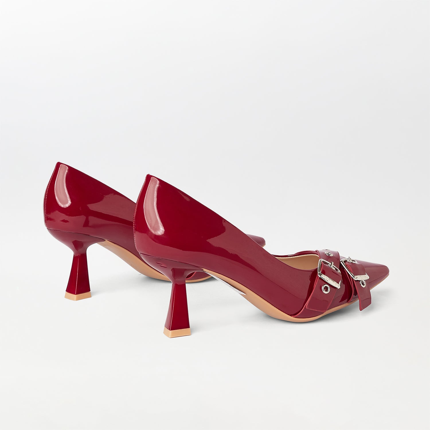 Kitten Heels Buckle Court Shoes (CH201)